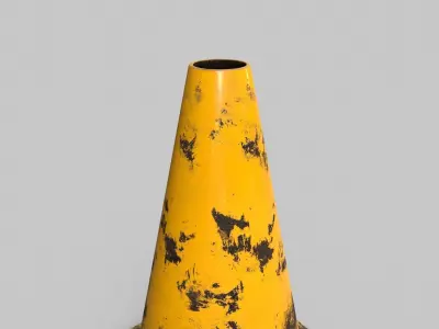Traffic Cone V1 - 006 Low-poly 3D model
