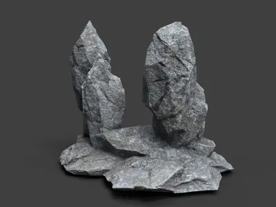 Rock 5-3 Low-poly 3D model