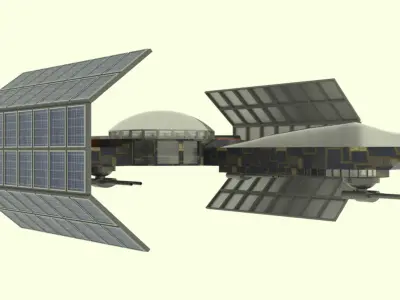 Jupiter - 800 Spaceship  Low-poly 3D model