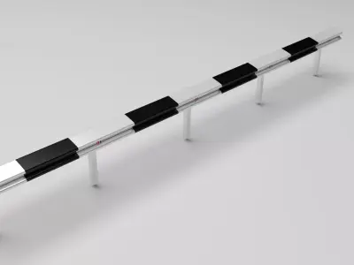 Crash Barrier Safety Fence 3D model