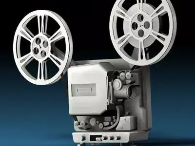 Projector movie 3D model