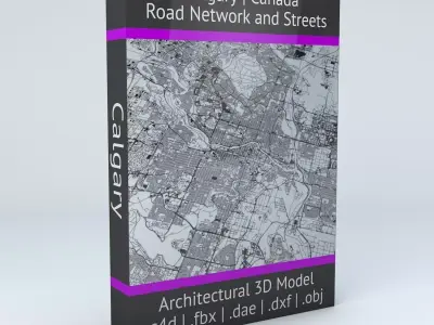 Calgary Road Network and Streets 3D model
