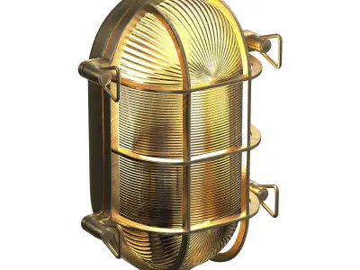 Atlantic Bulkhead Fitting Polished Brass 3D model