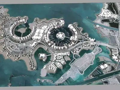 The Pearl Qatar Doha 3D model