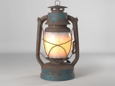  rusty lantern--Royalty free--  PBR Low-poly 3D model