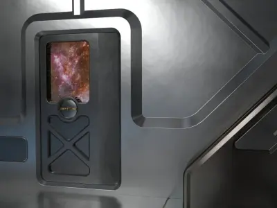 High Poly Sci Fi hangar model 3D model