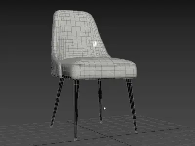 Ball And Cast Kitchen Upholstered Dining Chair 3D model