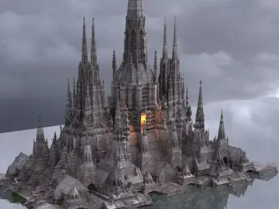 Dark Fantasy City Art Deco Horror Pirates 3D model