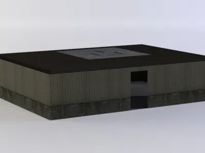 Corridor room Low-poly 3D model