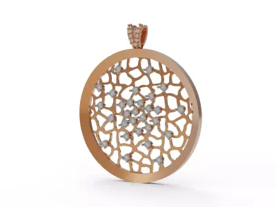 Pendant with diamonds 3D print model