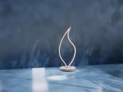 Feather Lamp Low-poly 3D model