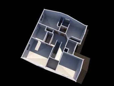 2 Story Residential Home 3D model