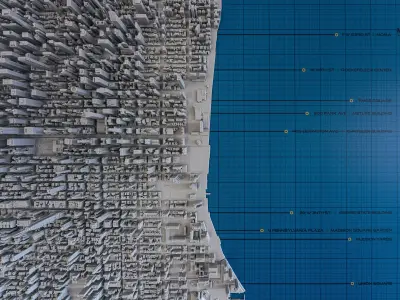 Midtown Manhattan NYC 3D print in parts including instructions 3D print model