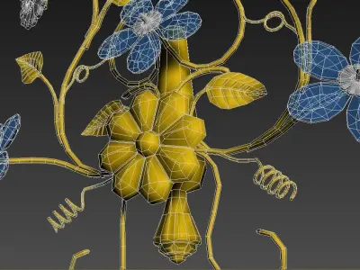 vintage wall lamp 6 Low-poly 3D model