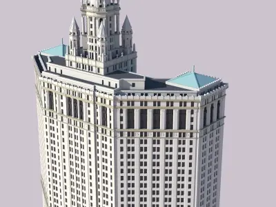Manhattan Municipal Building 3D print model