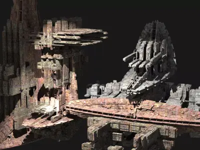 Mega City 1 kitbash 2 3D model