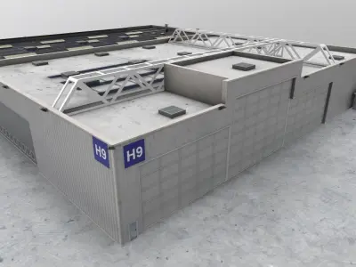 LOWS Hangar 6 Low-poly 3D model