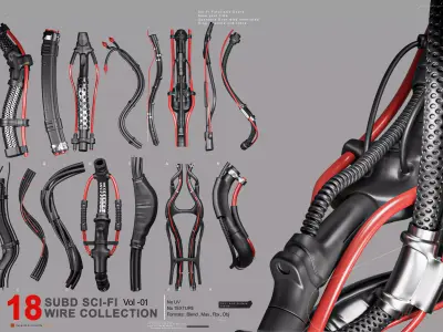 Subd Cables and Wires VOl-01 3D model