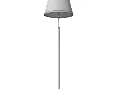 Hotel floor lamp 01008-1 black - antique bronze - chrome 3D model
