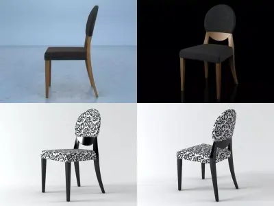 Chair four different chairs 3D model purchase