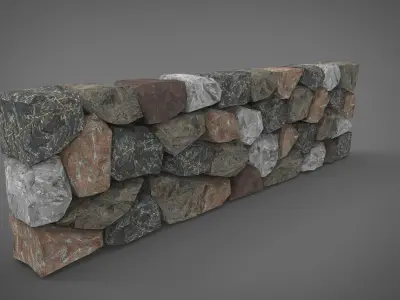 stone wall 3D print model