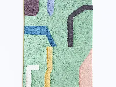 carpet bathroom rug Low-poly 3D model