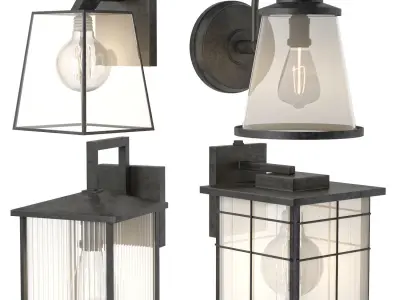 Industrial Lighting Set 3 3D model