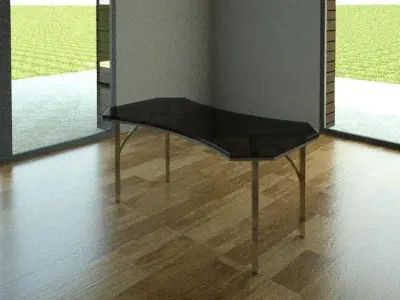 Glass table 3D model shop