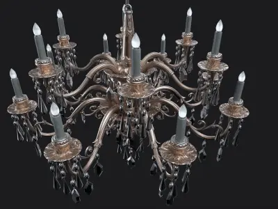 Chandelier Low-poly 3D model order