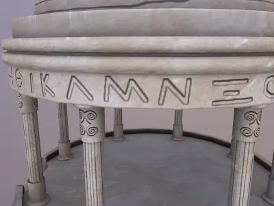 Greek Dome Low-poly 3D model