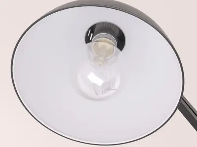Multi-Joint Desk Lamp with Light Bulb 3D model