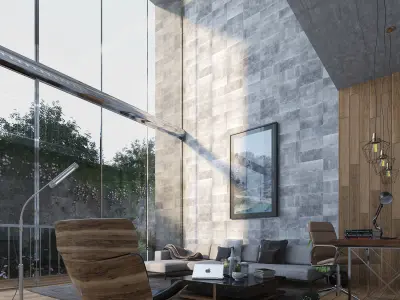 New York Style Livingroom 3D model