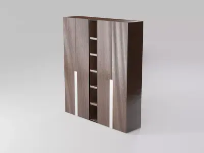 Modern closet wardrobe id6 Low-poly 3D model