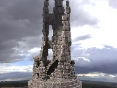 Medieval Witches Hollow Tower 2 3D model