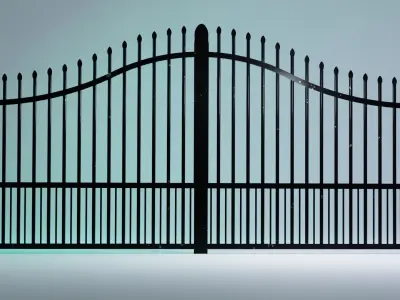 3d model of a black metal gate 3D model