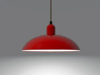 6631 P pendant light with shade 3D model