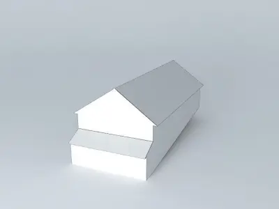 humno wooden barn with roof Free 3D model