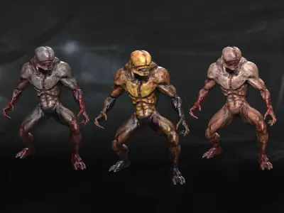 Big mutant Low-poly 3D model