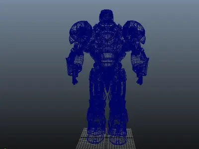 Robot silver 3D model