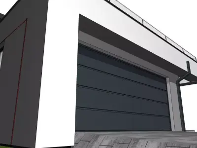 Modern Villa 3D Model with Panoramic Windows 3D model