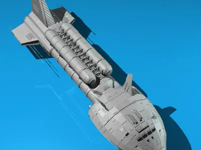 Spaceship space shuttle 3D model