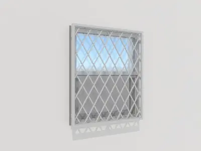 Japanese Window Vertical sliding 3D model