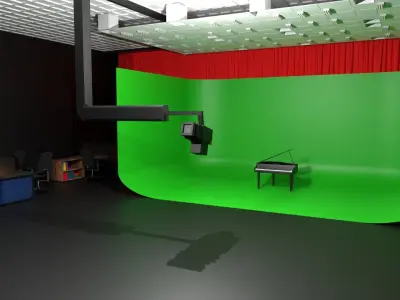 Virtual Studio Low-poly 3D model