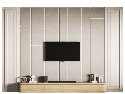 Modern TV Wall 031 3D model