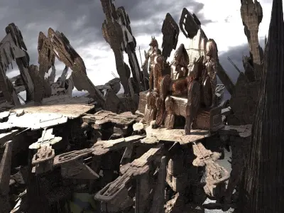 Ancient Gods Throne of the gods 3D model