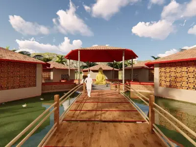 Outdoor Huts - Lumion Render - Exterior 3D model