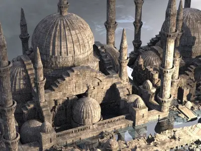 Muslim Crusades Arab  architecture New and Updated version 3 3D model