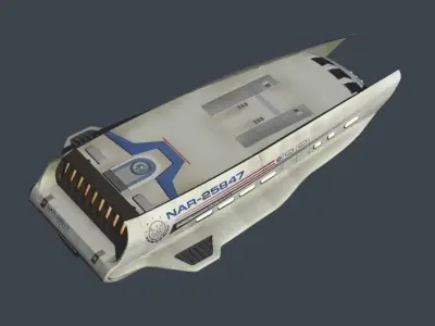 STAR-TREK EXECTIVE-CLASS SHUTTLE 2Way Texture 1Parts model 3D model