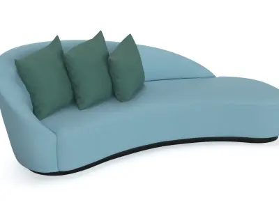 Majestic Chaise Longue Left 3D model