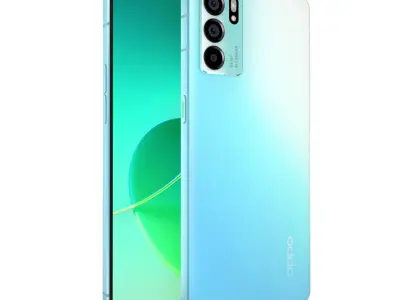 Oppo Reno6 5G Black and Blue Colors 3D model
